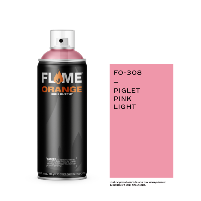 Spray Flame Orange 400ml, Piglet Pink Light